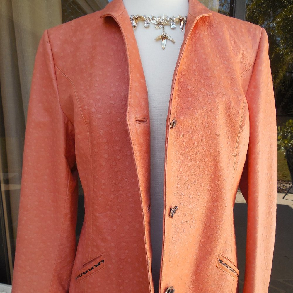 Vintage Solsona Ostrich leather jacket Spain